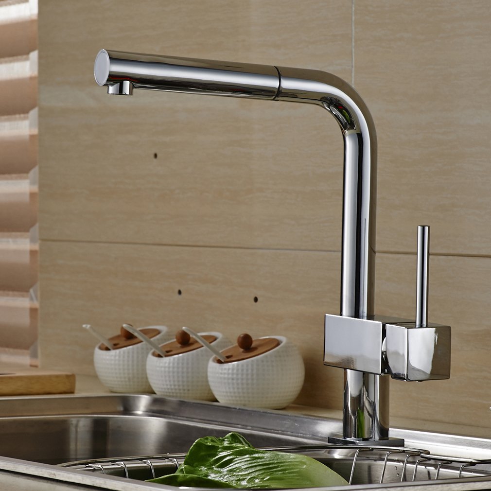 Auralum® Chrom Küche Armatur Küchenspüle Küchenarmatur Kupfer